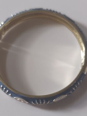 Blue Enamel Evil EyeBangle Bracelet - Women Accessories